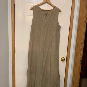 J Jill 100% Linen sleeveless dress size Petite L